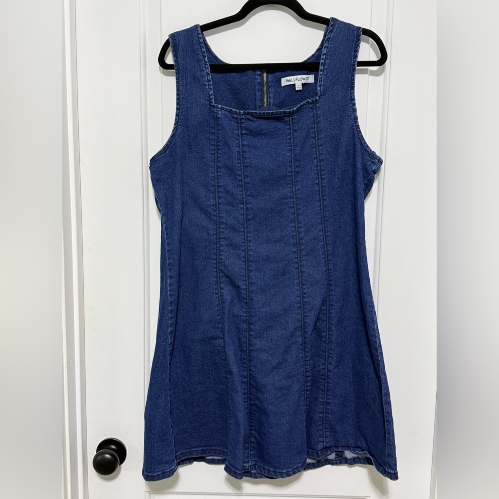 Wallflower Blue Denim Midi Dress
